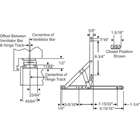 Strybuc 4 Bar Hinge Assembly 28-12-12-0